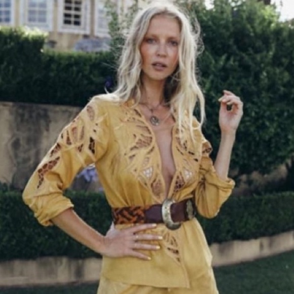 Chasing Unicorns💫 Summer In the City Linen Cutwork Jacket sz M - Picture 1 of 12